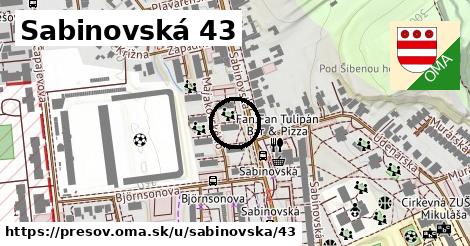 Sabinovská 43, Prešov