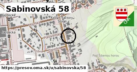 Sabinovská 58, Prešov