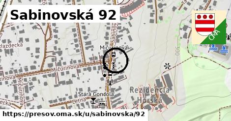 Sabinovská 92, Prešov