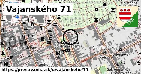 Vajanského 71, Prešov