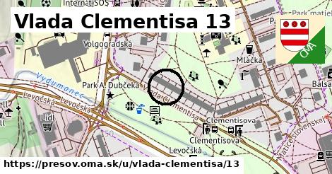 Vlada Clementisa 13, Prešov