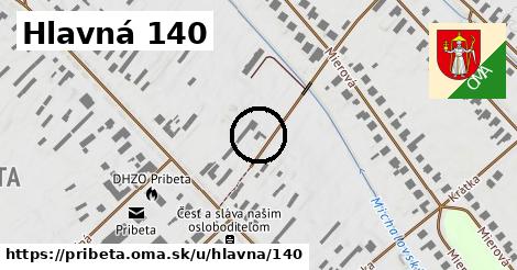 Hlavná 140, Pribeta