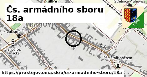 Čs. armádního sboru 18a, Prostějov