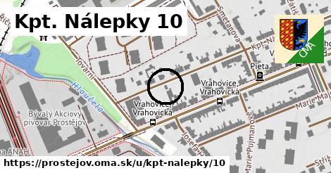 Kpt. Nálepky 10, Prostějov