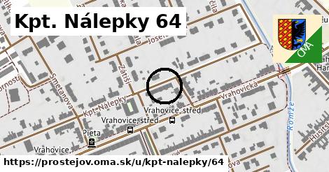 Kpt. Nálepky 64, Prostějov