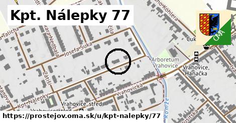 Kpt. Nálepky 77, Prostějov