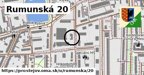 Rumunská 20, Prostějov