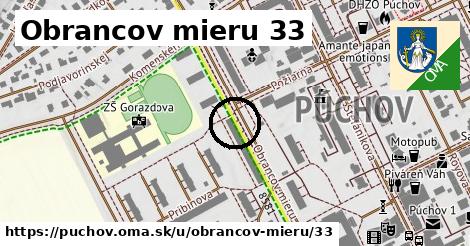 Obrancov mieru 33, Púchov