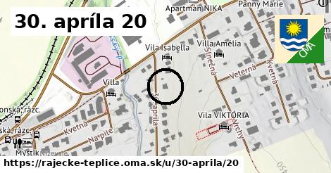 30. apríla 20, Rajecké Teplice