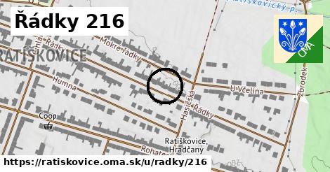 Řádky 216, Ratíškovice