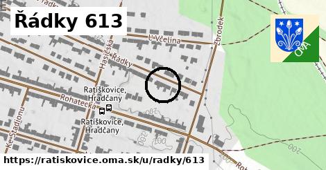 Řádky 613, Ratíškovice