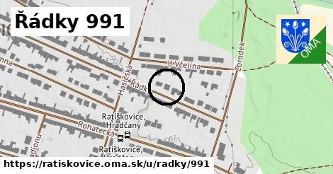Řádky 991, Ratíškovice