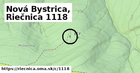 Nová Bystrica, Riečnica <span class="supisne">1118</span>