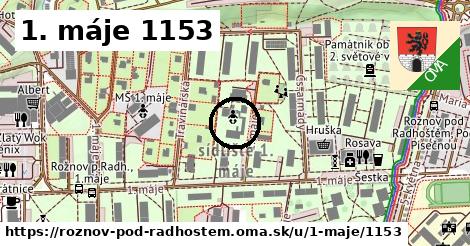 1. máje 1153, Rožnov pod Radhoštěm