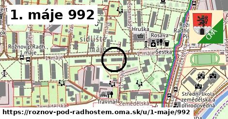 1. máje 992, Rožnov pod Radhoštěm