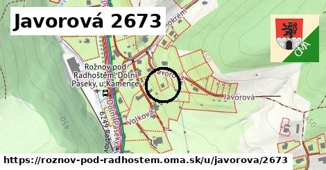 Javorová 2673, Rožnov pod Radhoštěm