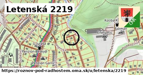 Letenská 2219, Rožnov pod Radhoštěm