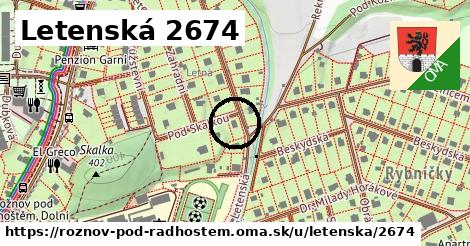 Letenská 2674, Rožnov pod Radhoštěm