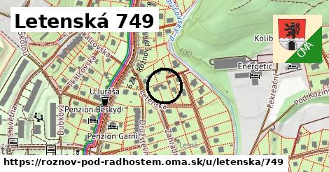 Letenská 749, Rožnov pod Radhoštěm