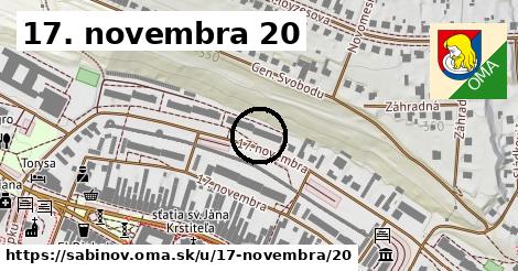 17. novembra 20, Sabinov