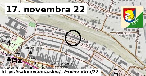 17. novembra 22, Sabinov