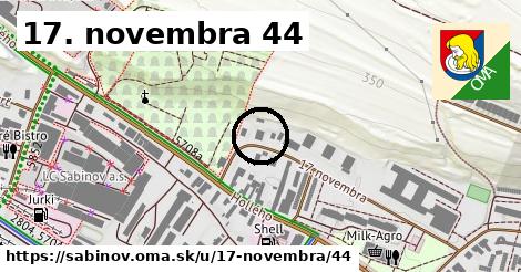 17. novembra 44, Sabinov