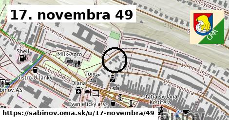 17. novembra 49, Sabinov