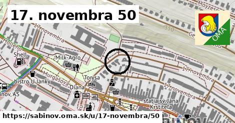 17. novembra 50, Sabinov