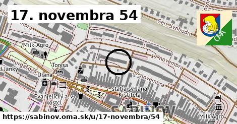 17. novembra 54, Sabinov