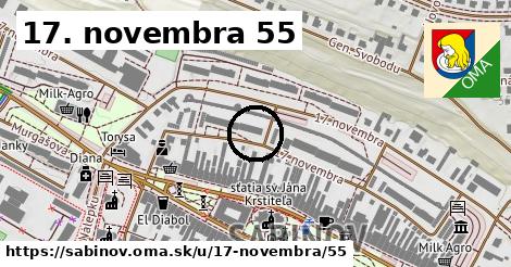 17. novembra 55, Sabinov
