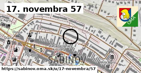 17. novembra 57, Sabinov