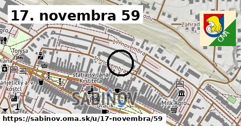 17. novembra 59, Sabinov