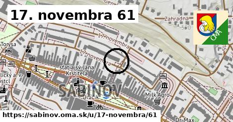 17. novembra 61, Sabinov