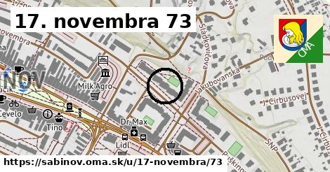 17. novembra 73, Sabinov