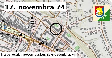 17. novembra 74, Sabinov