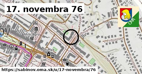 17. novembra 76, Sabinov