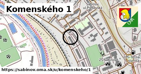 Komenského 1, Sabinov