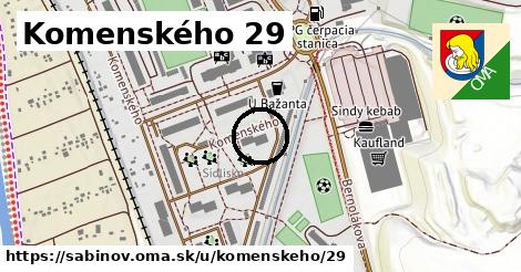 Komenského 29, Sabinov