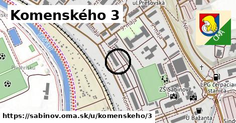 Komenského 3, Sabinov