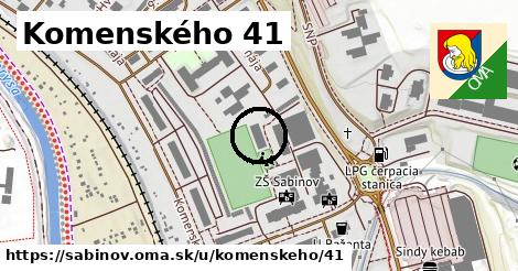 Komenského 41, Sabinov