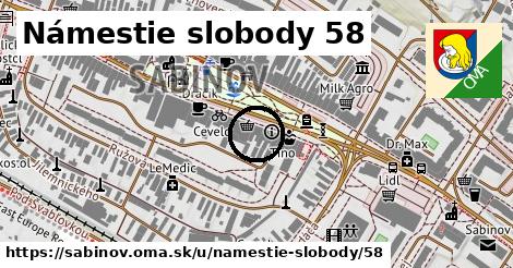 Námestie slobody 58, Sabinov