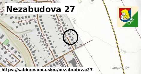 Nezabudova 27, Sabinov