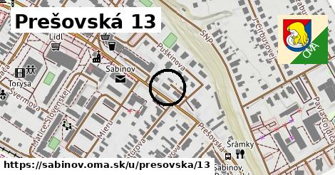 Prešovská 13, Sabinov