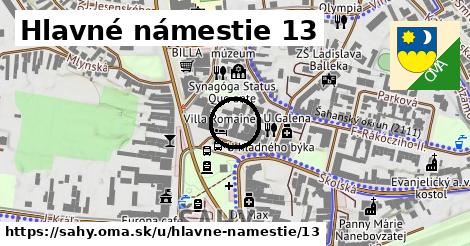 Hlavné námestie 13, Šahy