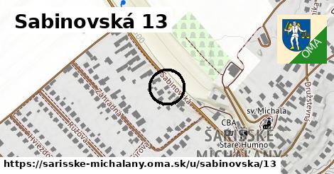 Sabinovská 13, Šarišské Michaľany