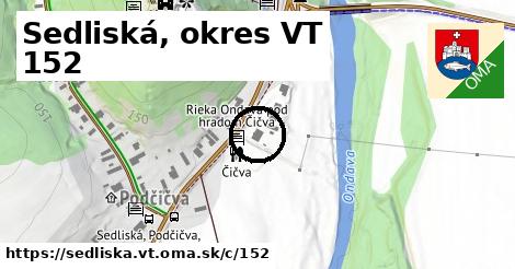 Sedliská, okres VT <span class="supisne">152</span>
