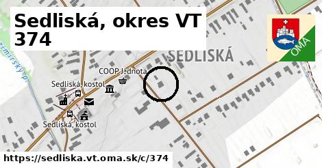 Sedliská, okres VT <span class="supisne">374</span>