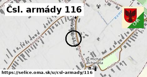 Čsl. armády 116, Selice