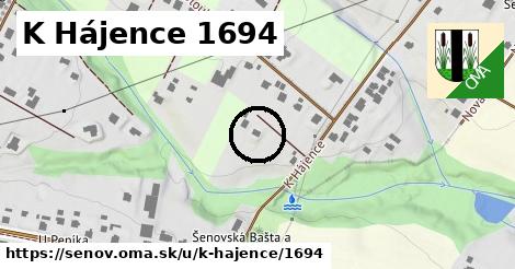 K Hájence 1694, Šenov