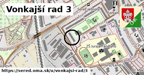 Vonkajší rad 3, Sereď